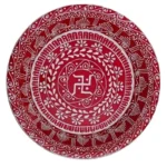 Swastik Aipan Puja Thali