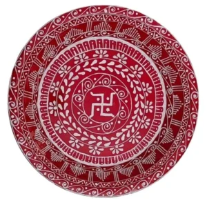 Swastik Aipan Puja Thali