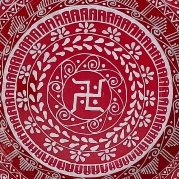 Swastik Aipan Puja Thali