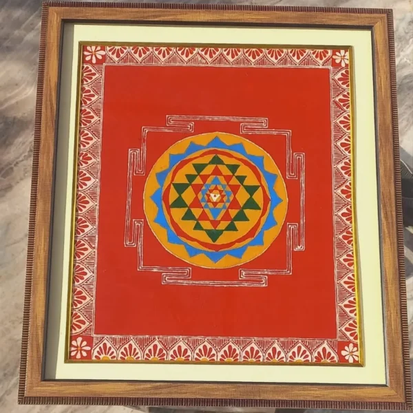 Shree Yantra Aipan Art (6)