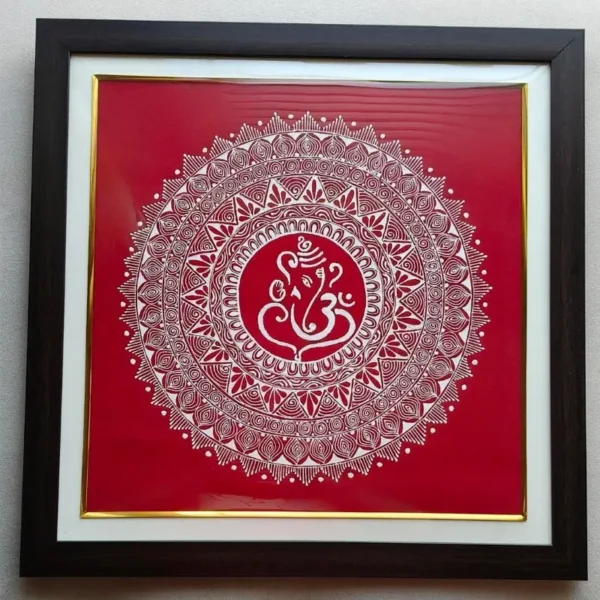 Shree Ganesha Aipan Frame (1)