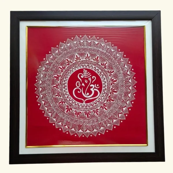 Shree Ganesha Aipan Frame