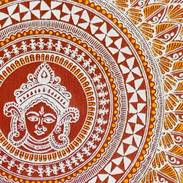 Aipan Art Maa Durga (1)
