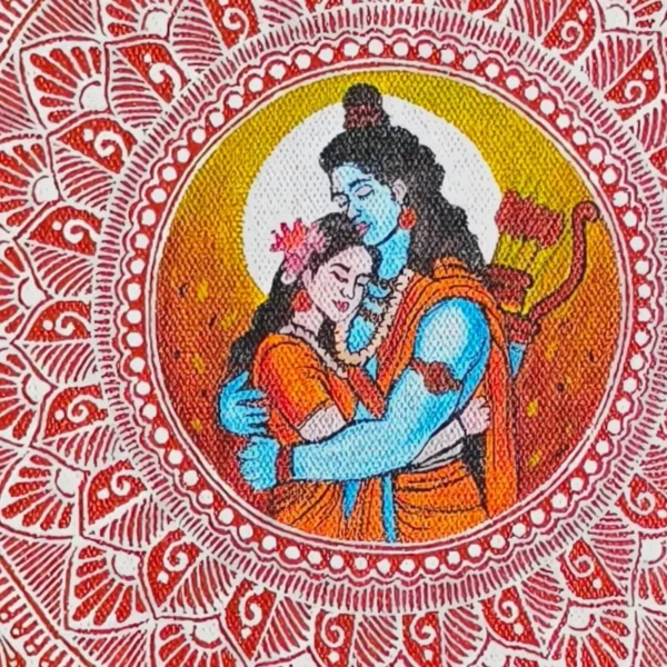 Aipan Ram Sita Painting (1)
