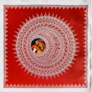 Radha Krishna Aipan Painting